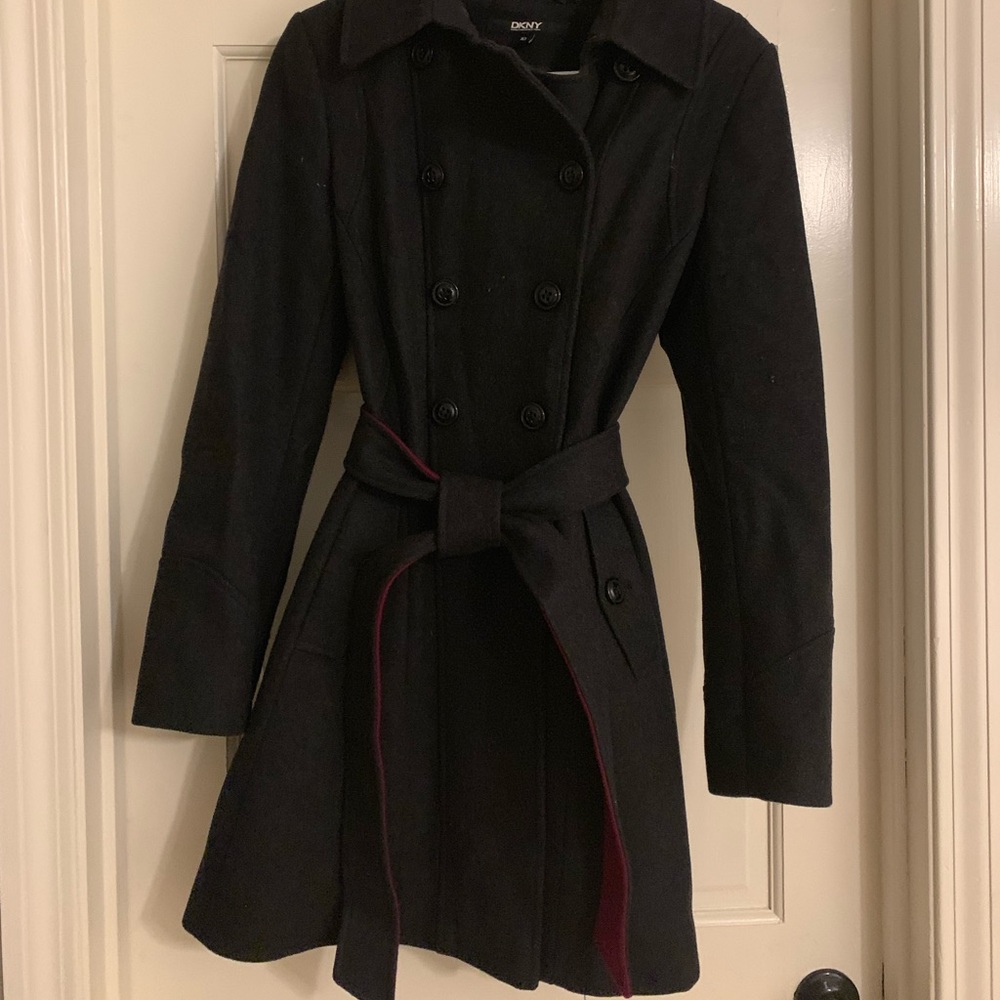 DKNY double-breasted wool coat